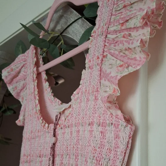 LoveShackFancy Chessie Heirloom  Fragrance Strawberry Macaroon Maxi Dress NWT - Picture 12 of 16